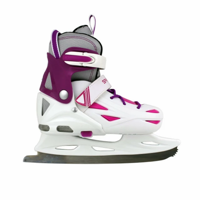 Adjustable Ice Skates Spartan Vancouver Lilly - 32-35 - White-Pink