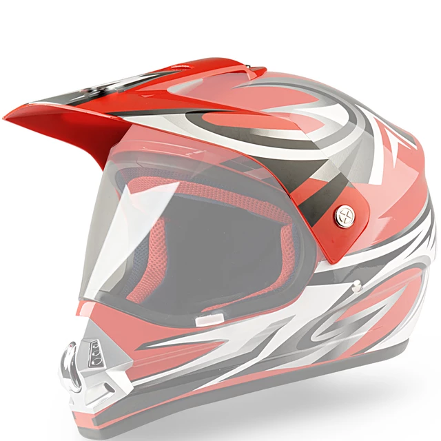 Replacement Visor for WORKER V340 Helmet - CAT-rumena - rdeča in grafika