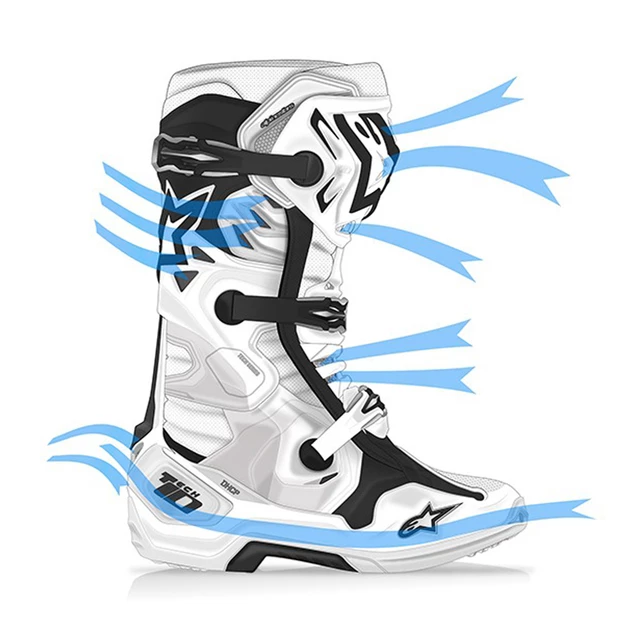 Motorcycle Boots Alpinestars Tech 10 Supervented Perforated White 2022