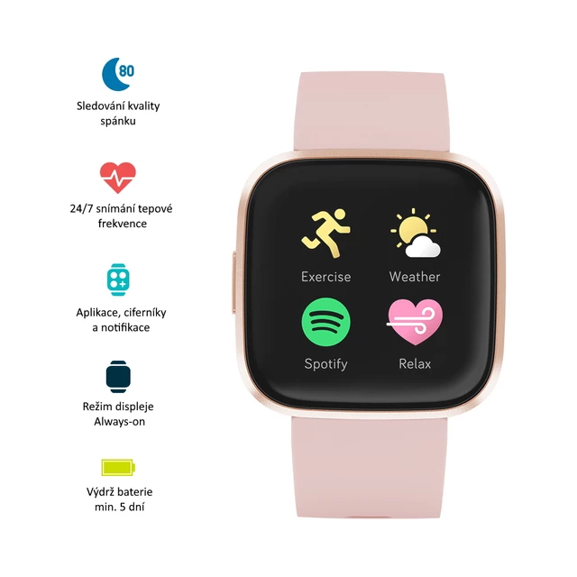 Fitbit Versa 2 Petal/Copper Rose Smartwatch