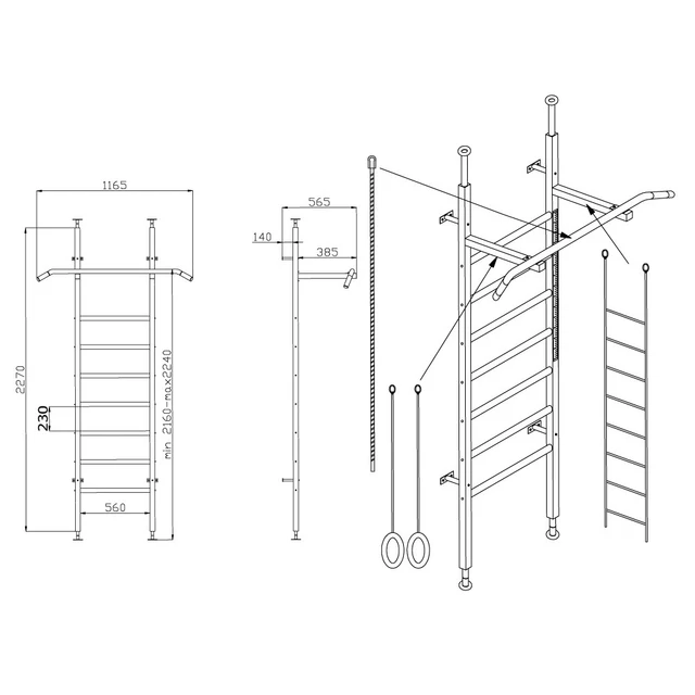 Žebřiny Benchmark Junior - 2.jakost