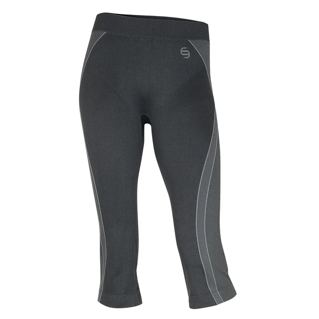 Women's functional 2/3 pants Brubeck - Black