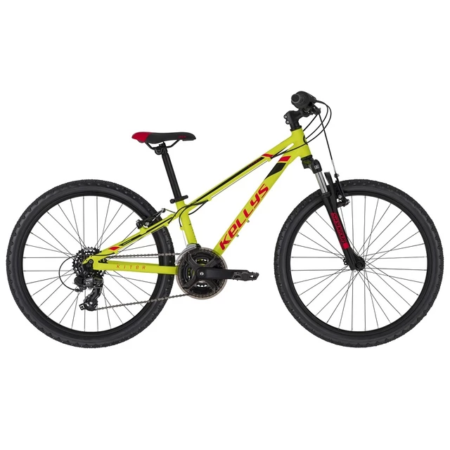 Juniorské kolo KELLYS KITER 50 24" - model 2020 - Red - Neon Yellow