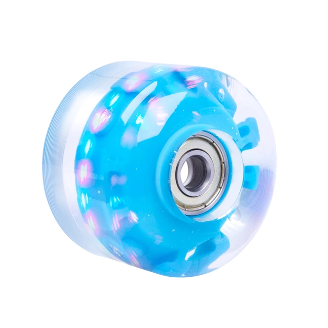 Light Up Skateboard Wheel PU 54*36mm with ABEC 5 Bearings - Blue - Blue