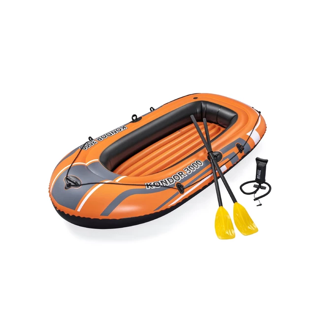 Bestway Schlauchboot-Set Kondor 3000 für 2 Erwachsene + Kind 232 x 115 x 36 cm