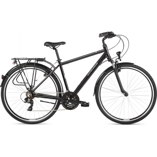 Men’s Trekking Bike Kross Trans 1.0 28” Gen 002 - Black/Grey - Black/Grey