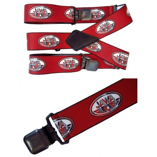 Nadrágtartó MTHDR Suspenders JAWA - fekete - piros