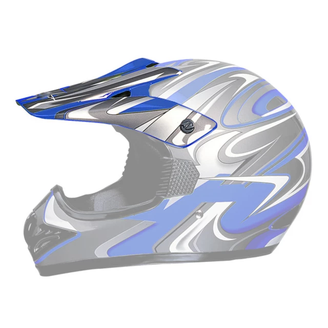 Replacement Visor for WORKER MAX 606-1 Helmet - CAT silver graphic - Blue