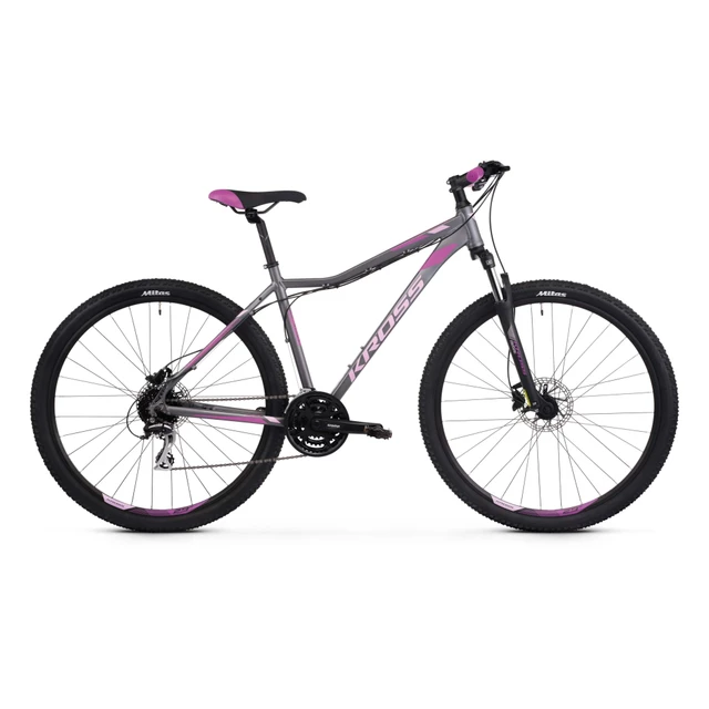 Dámské horské kolo Kross Lea 5.0 27,5" SR - model 2021 - černo-tyrkysová - grafitová/růžová/fialová
