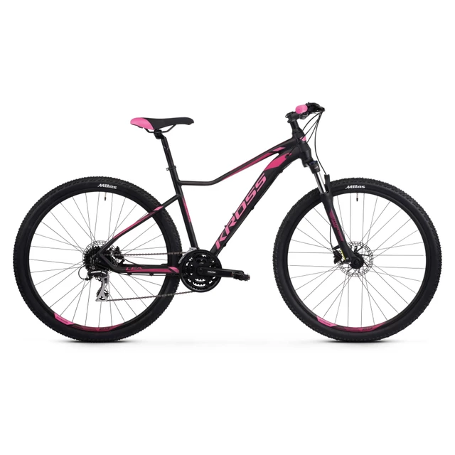 Dámské horské kolo Kross Lea 6.0 29" SR - model 2021 - černo-růžová - černo-růžová