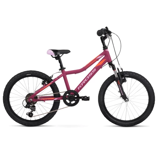Gyerek kerékpár Kross Lea Mini 2.0 20" - modell 2020 - Rózsaszín / Narancssárga Matt