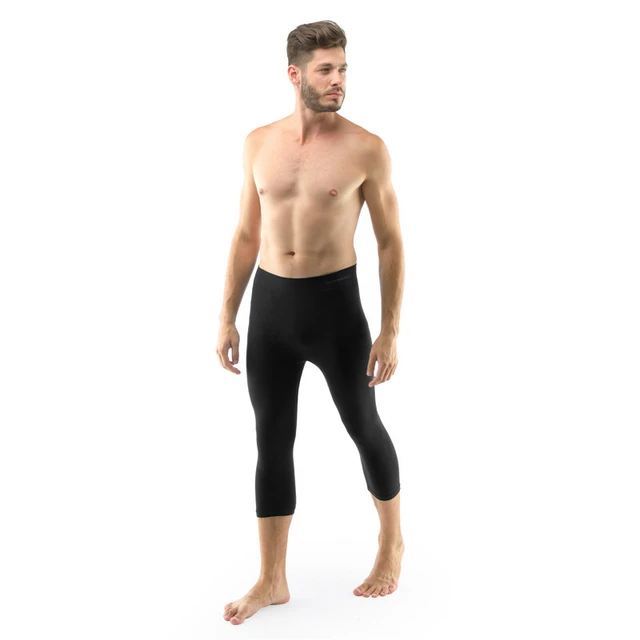 Unisex legíny 3/4 EcoBamboo - čierna