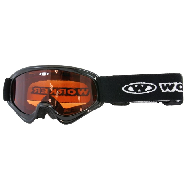 Dziecięce gogle narciarskie snowboardowe WORKER Sterling - BLK-czarny