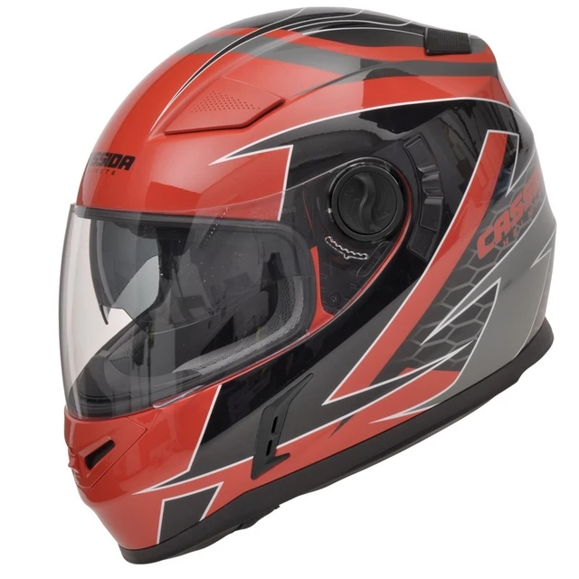 Motorcycle Helmet Cassida Evo - Black-White - Black-Grey-Red