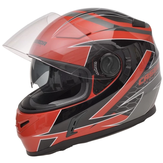 Motorcycle Helmet Cassida Evo - Black-White-Red