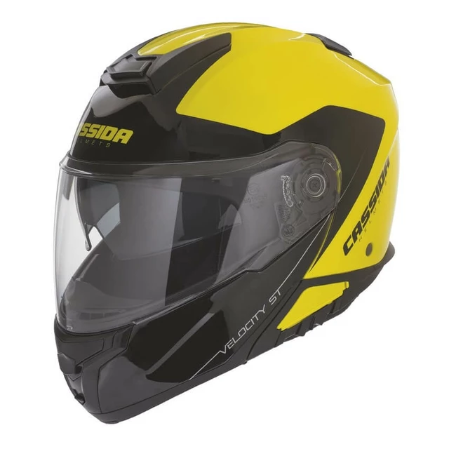 Výklopná přilba Cassida Velocity ST žlutá fluo-černá