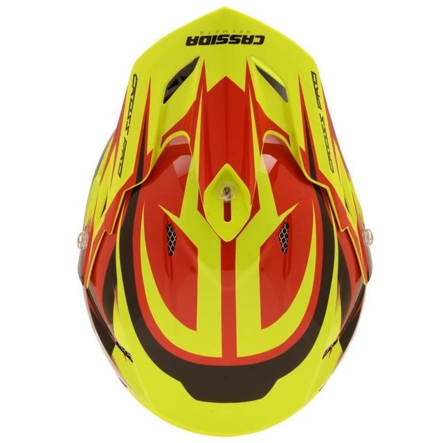 Motocross Helmet Cassida Cross Pro - Red/Fluo Yellow/Black, XXL (63-64)