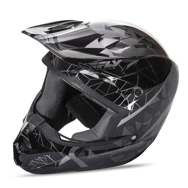 Fly Racing Kinetic Crux Motocross Helm - Hi-Viz/grau/schwarz