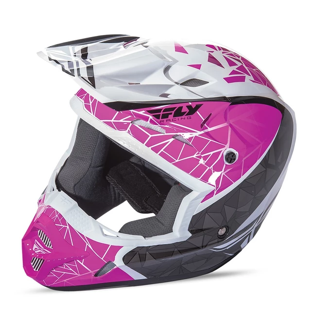 Fly Racing Kinetic Crux Motocross Helm - rosa/schwarz/weiss - rosa/schwarz/weiss