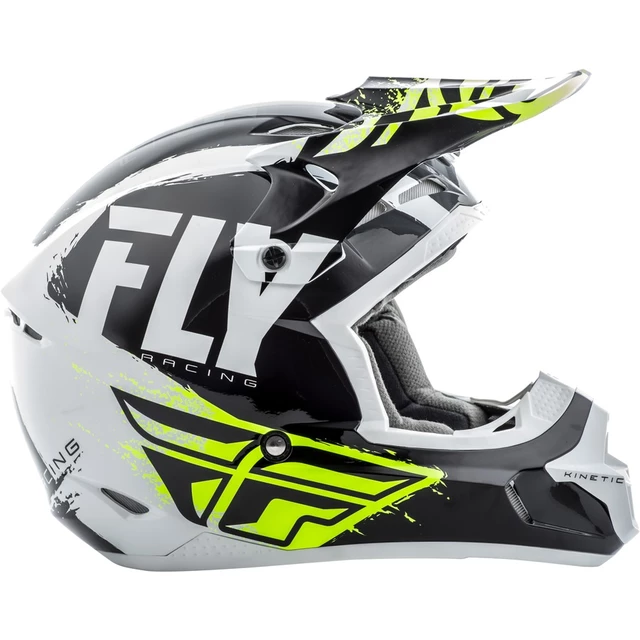 Fly Racing Kinetic Burnich Motocross Helm - orange-weiß