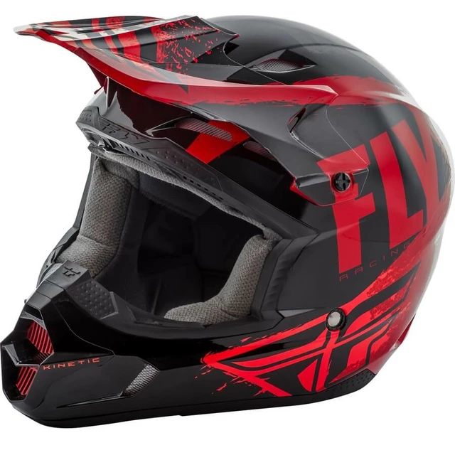 Fly Racing Kinetic Burnich Motocross Helm - neon rosa/weiss/violett