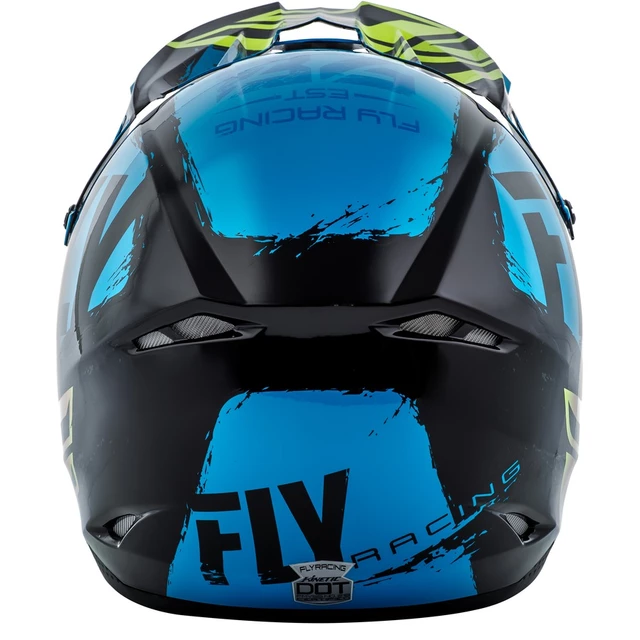 Fly Racing Kinetic Burnich Motocross Helm - blau-schwarz