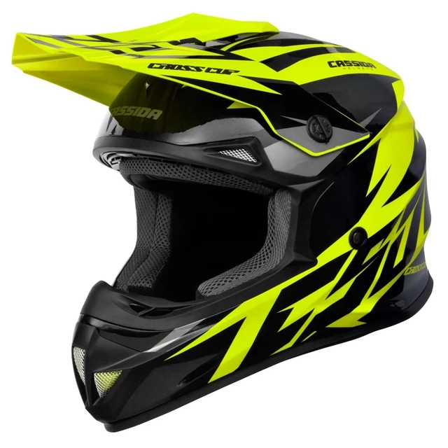 Motocross Helmet Cassida Cross Cup Two - Fluo Orange/White/Black/Grey - Fluo Yellow/Black/Grey