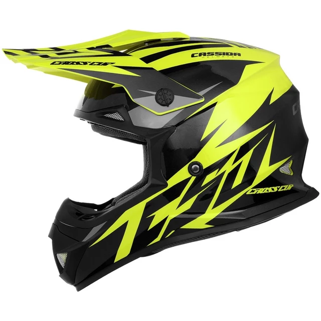 Motocross Helmet Cassida Cross Cup Two - Fluo Orange/White/Black/Grey