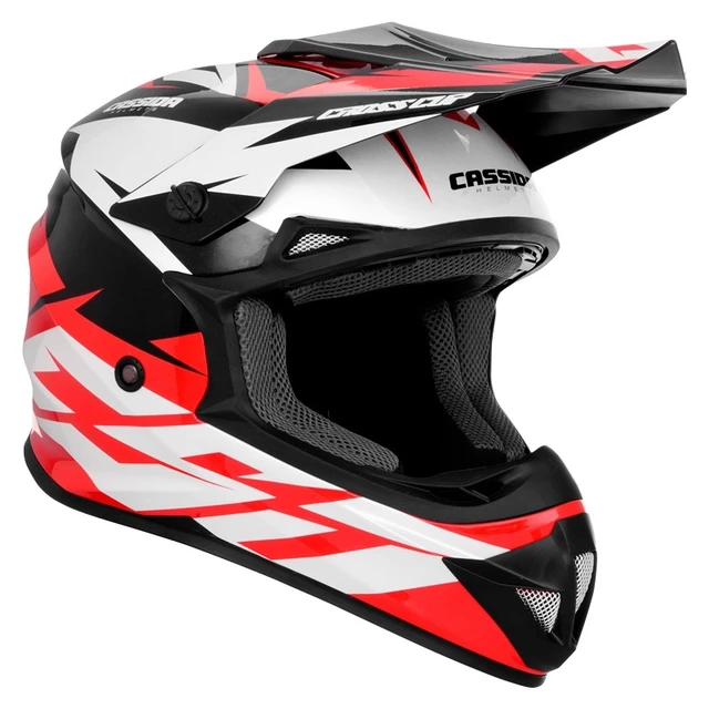 Motocross Helmet Cassida Cross Cup Two - Fluo Orange/White/Black/Grey, L(59-60)