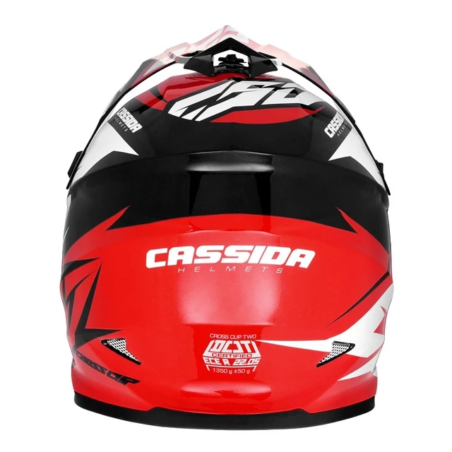 Motocross Helmet Cassida Cross Cup Two - Fluo Orange/White/Black/Grey, L(59-60)