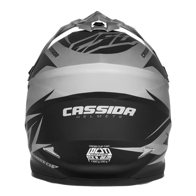 Motocross Helmet Cassida Cross Cup Two - Fluo Yellow/Black/Grey