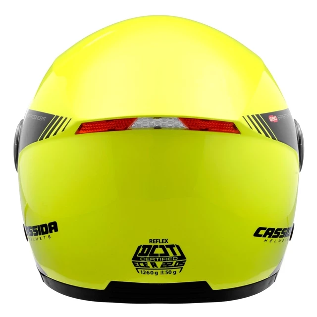 Motorcycle Helmet Cassida Reflex Safety - Black-Fluo Yellow