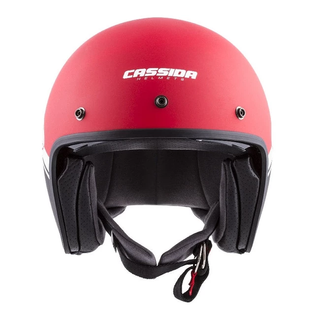 Cassida Oxygen Jawa OHC Motorradhelm - rot matt/schwarz/weiß