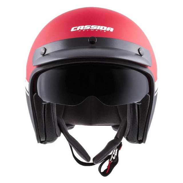 Cassida Oxygen Jawa OHC Motorradhelm - rot matt/schwarz/weiß