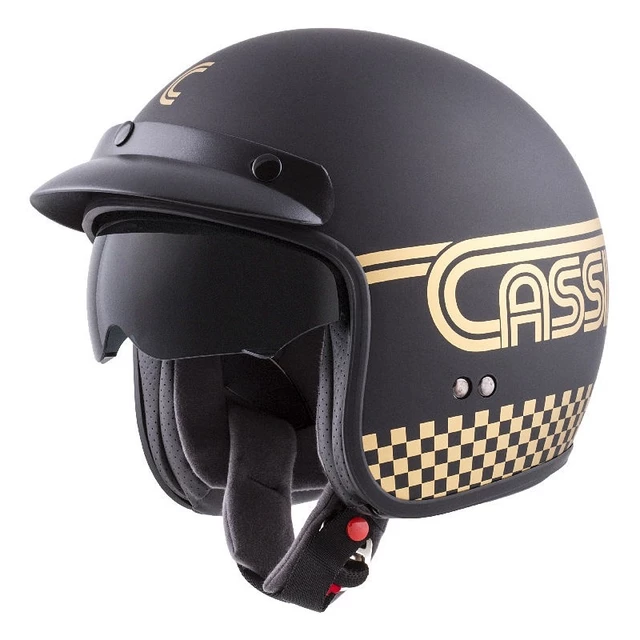 Motorcycle Helmet Cassida Oxygen Rondo - Black Matte/Gold, XL (61-62) - Black Matte/Gold