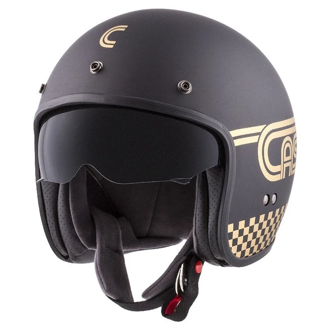 Motorcycle Helmet Cassida Oxygen Rondo - Black Matte/Gold, S(55-56)