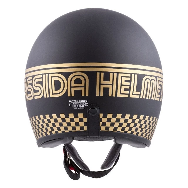 Motorcycle Helmet Cassida Oxygen Rondo - Black Matte/Gold, M (57-58)