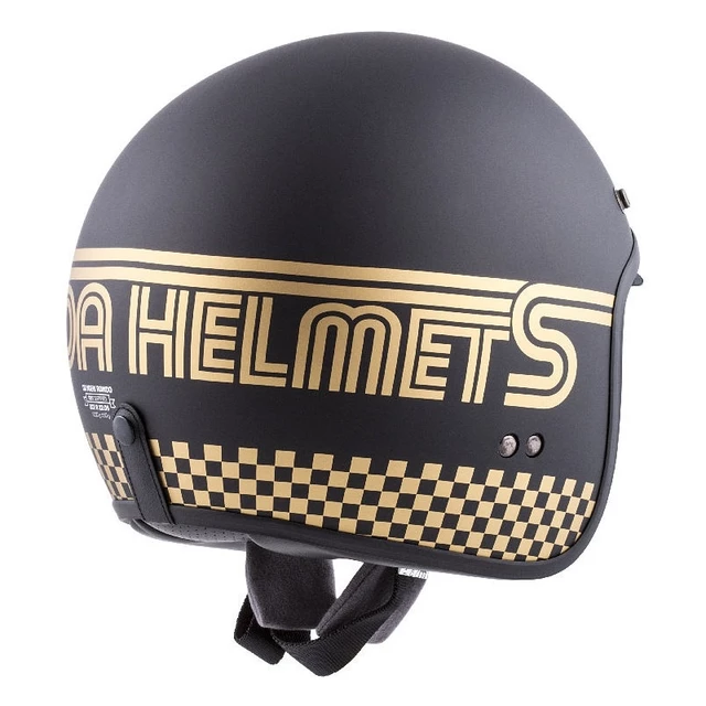 Motorcycle Helmet Cassida Oxygen Rondo - Black Matte/Gold, XS (53-54)