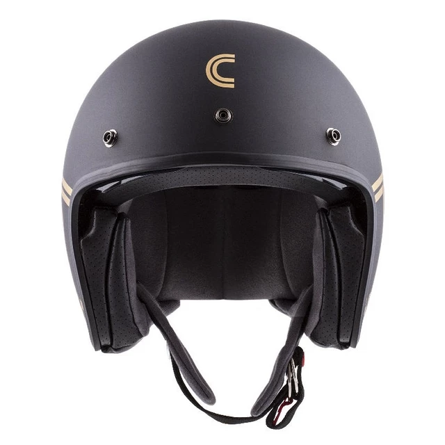 Motorcycle Helmet Cassida Oxygen Rondo - Black Matte/Gold, M (57-58)