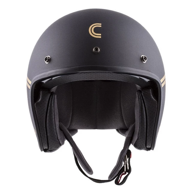 Motorcycle Helmet Cassida Oxygen Rondo - Black Matte/Gold, S(55-56)