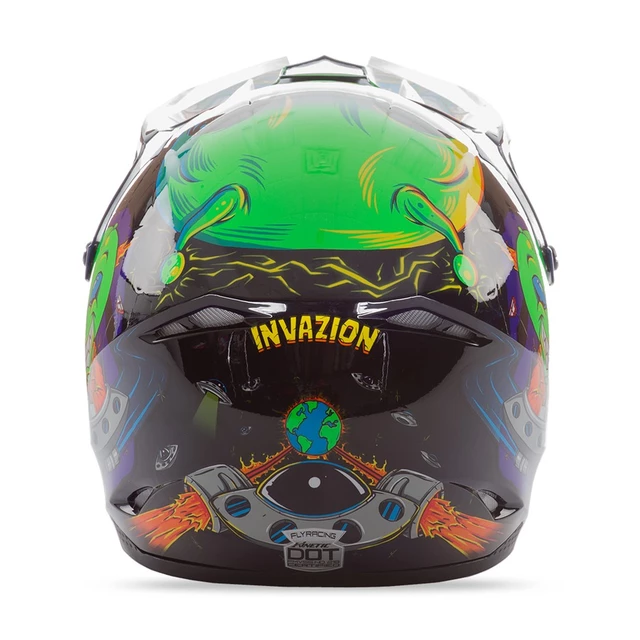 Children's Motocross Helmet Fly Racing Kinetic Youth Invasion - Grey