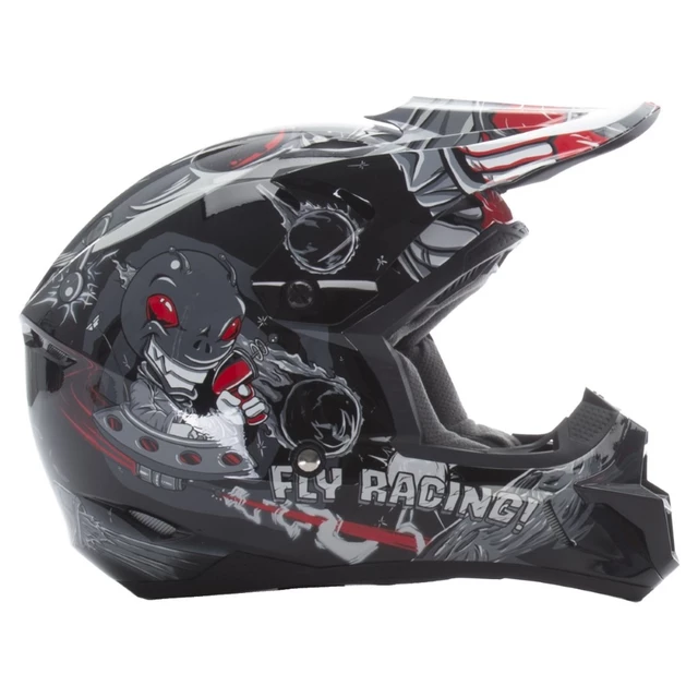 Children's Motocross Helmet Fly Racing Kinetic Youth Invasion - Grey