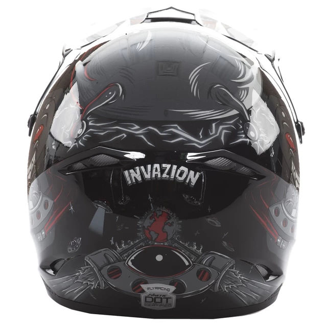 Children's Motocross Helmet Fly Racing Kinetic Youth Invasion - Green-Black