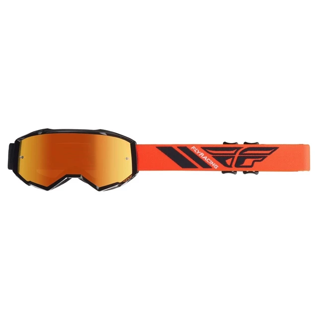 Motokrosové brýle Fly Racing Zone - černé/oranžové, oranžové chrom plexi - černé/oranžové, oranžové chrom plexi