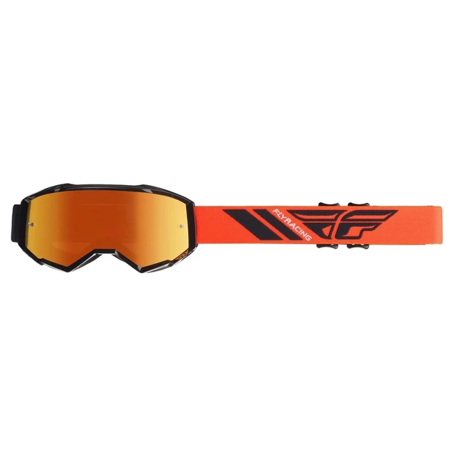 Motocross Goggles Fly Racing Zone 2019 - Black/Orange, Orange Chrome Plexi