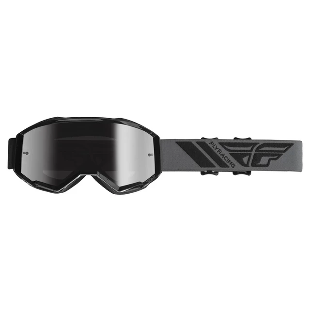 Motocross Goggles Fly Racing Zone 2019 - Black/Orange, Orange Chrome Plexi - Black, Silver Chrome Plexi