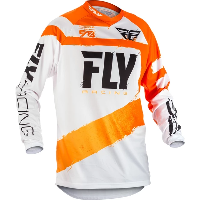 Motocross Jersey Fly Racing F-16 2018 - Blue-Black - Orange-White
