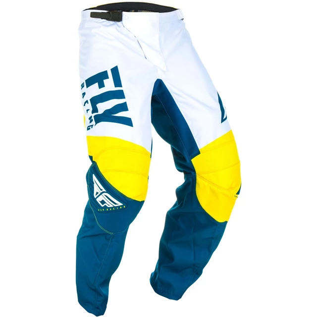 Motocross Pants Fly Racing F-16 2019 - Yellow/White/Blue