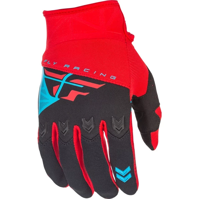 Motocross Gloves Fly Racing F-16 2018 - Black/hi-viz - Red-Black
