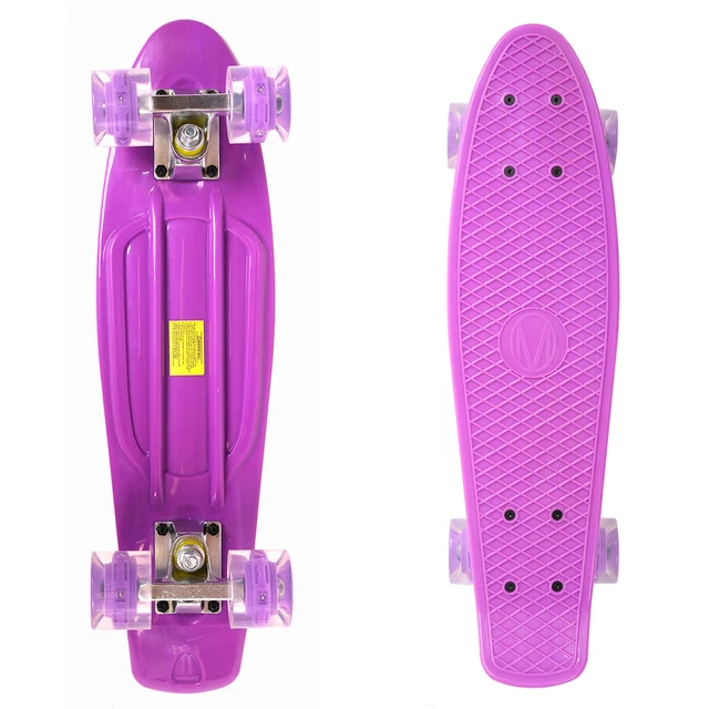 Pennyboard Maronad Retro W/ Light Up Wheels - Purple - Purple